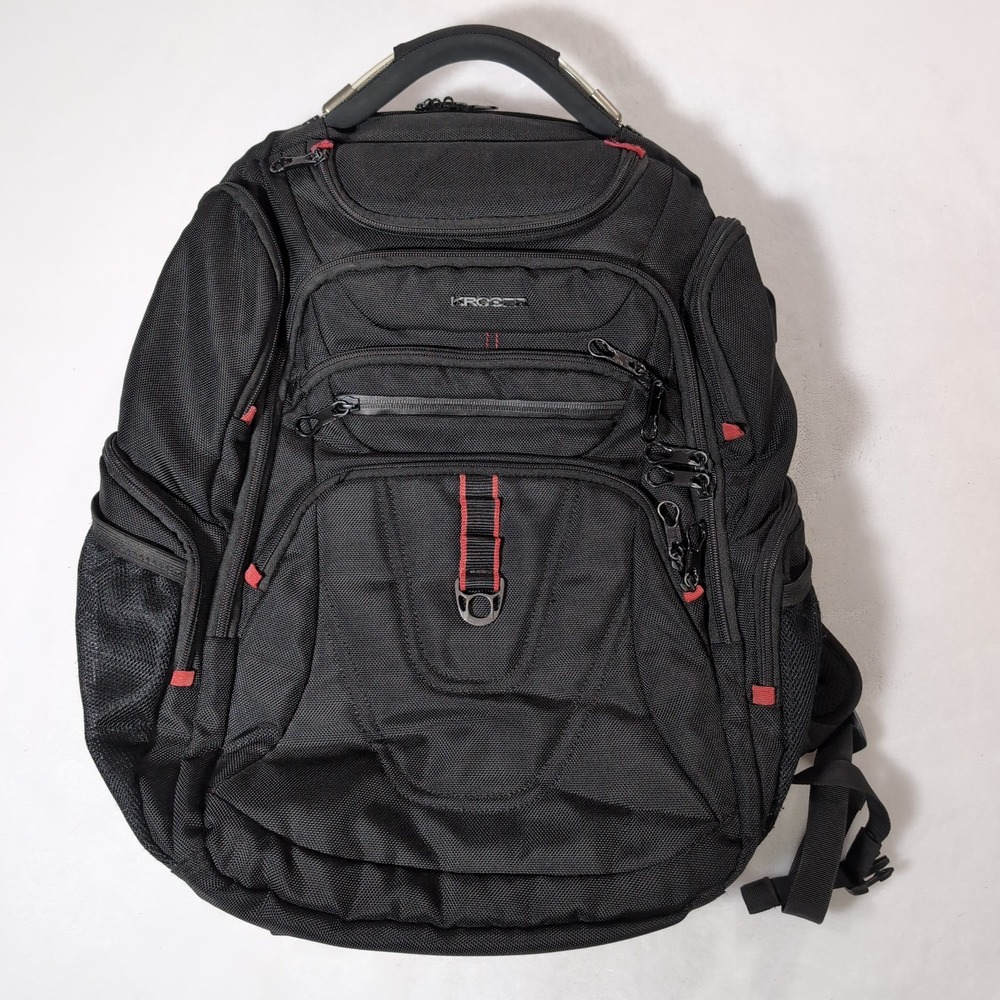 KROSER Laptop Backpack Large Black Travel 17.3 Computer Bag USB Port TSA Gaming